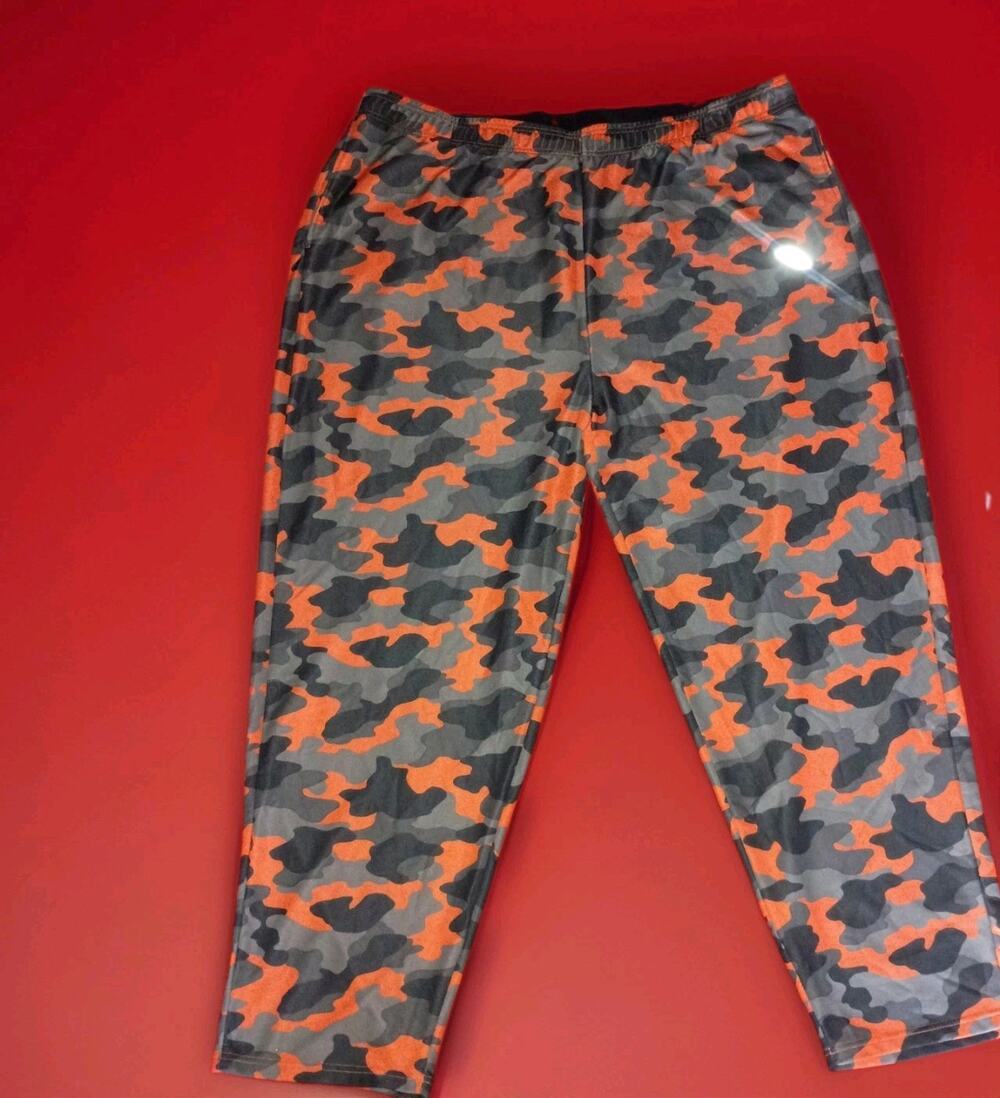 KS Sport Performance Pants Mens 5XL KingSize Big & Tall Orange Camo Camouflage